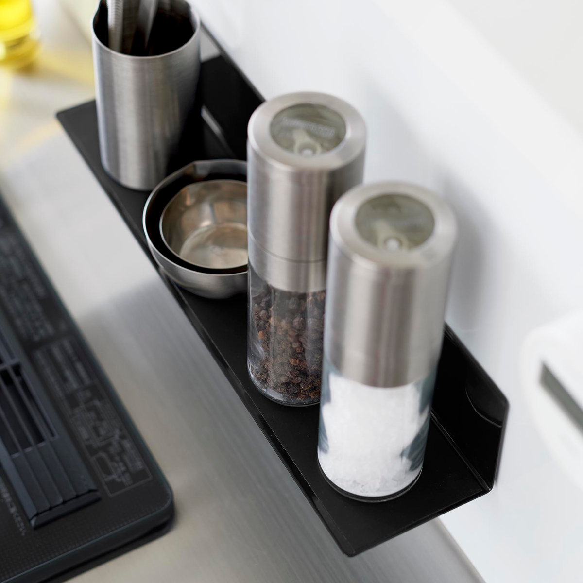 山崎実業 tower マグネットキッチン棚 タワー S ( 4903208100113 タワーシリーズ キッチン棚 キッチンラック マグネット 調味料ラック スパイスラック キッチン 棚 磁石 キッチン収納 ウォールラック 壁面収納 収納 ラック ) 【ホワイト】 ホワイト