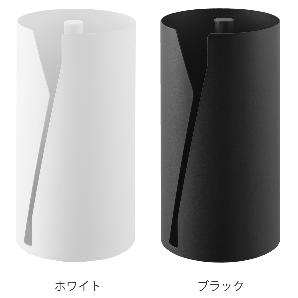 山崎実業 tower 片手でカット隠せるキッチンペーパーホルダー タワー 縦タイプ L ( 4903208100410 タワーシリーズ キッチンペーパーホルダー 縦置き 片手でカットできる 隠せる キッチンペーパー ホルダー ) 【ホワイト】 ホワイト