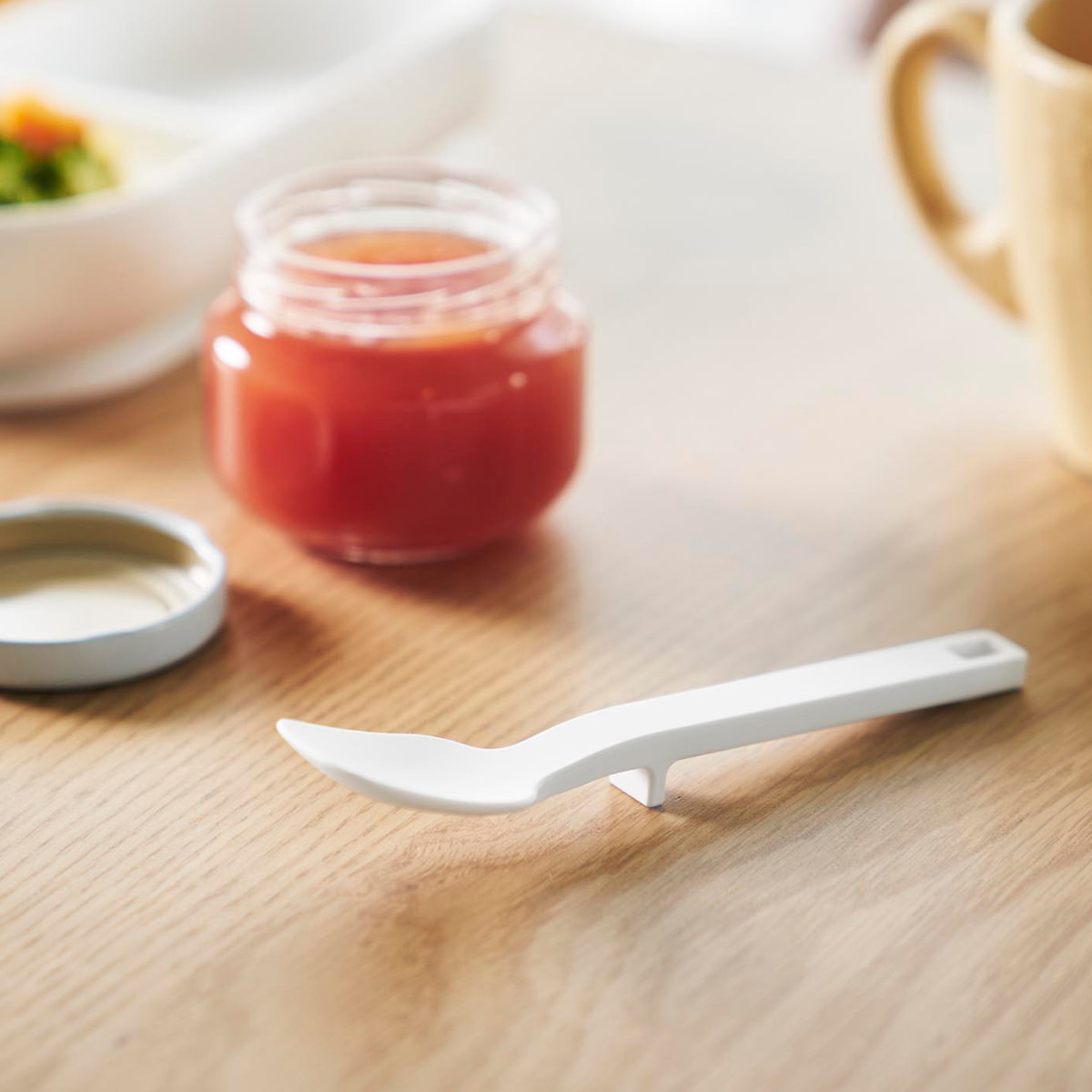 山崎実業 tower シリコーンスプーン タワー S ( 4903208100458 タワーシリーズ シリコンスプーン シリコン製スプーン 小さめ 食洗機対応 ジャムスプーン シリコーン ヘラ状 直置きにならない 先端が浮く ) 【ブラック】 ブラック