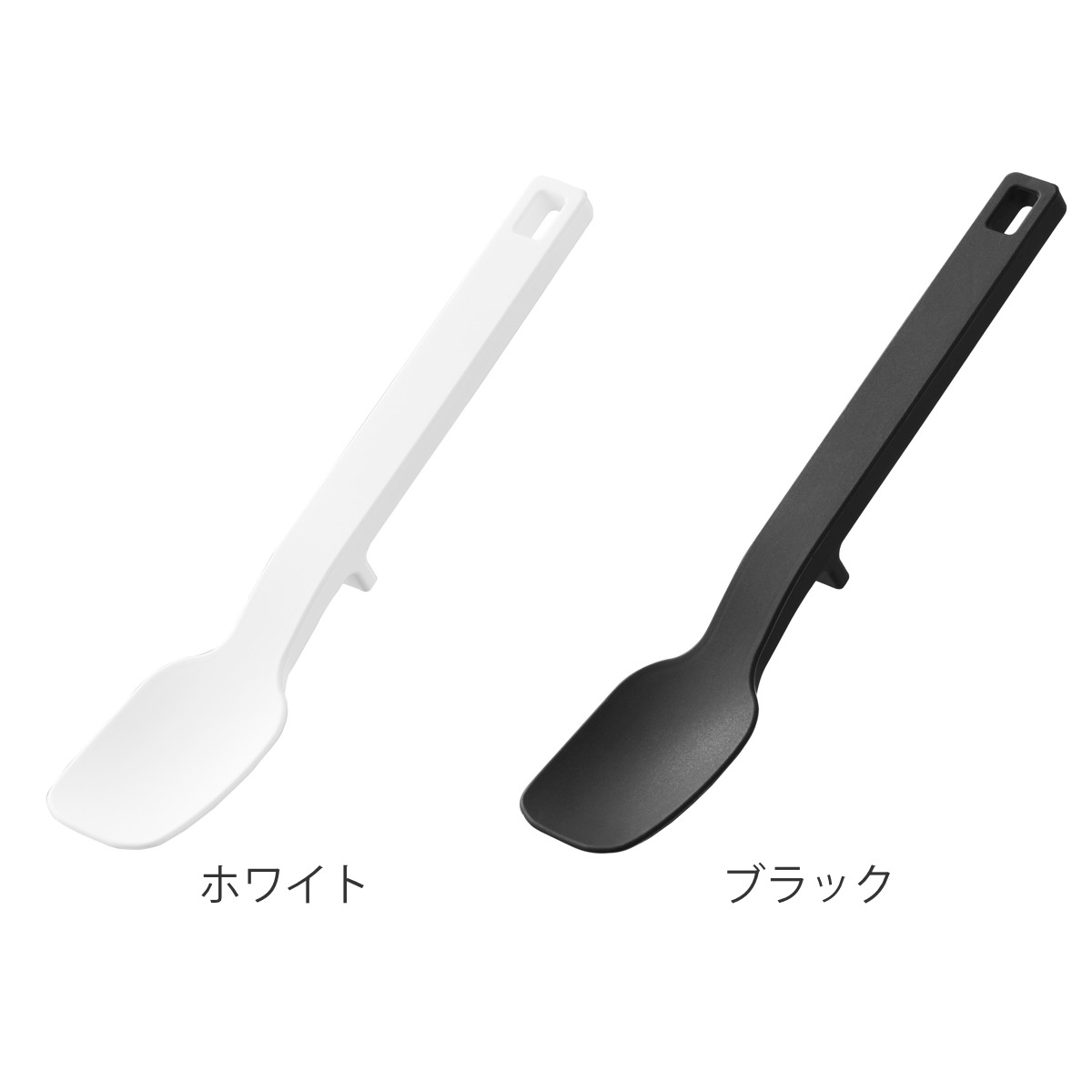 山崎実業 tower シリコーンスプーン タワー S ( 4903208100458 タワーシリーズ シリコンスプーン シリコン製スプーン 小さめ 食洗機対応 ジャムスプーン シリコーン ヘラ状 直置きにならない 先端が浮く ) 【ブラック】 ブラック