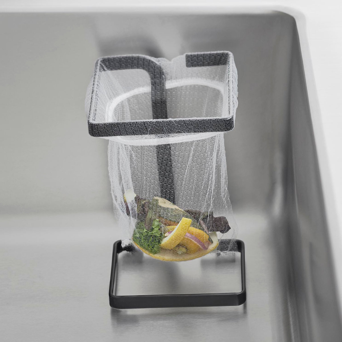 山崎実業 tower コーナーに置ける水切りネットホルダー タワー スクエア ( 4903208102056 タワーシリーズ 水切りネットホルダー 四角 コーナーに置ける 水切りネット ホルダー コーナー コンパクト シンク コーナーラック ) 【ホワイト】 ホワイト