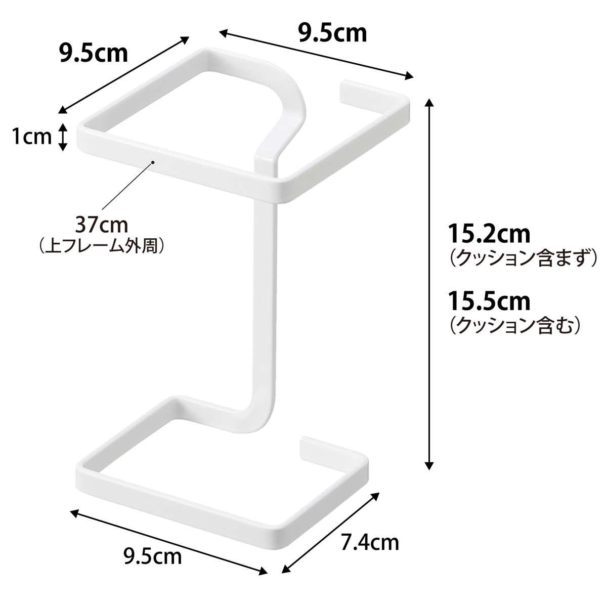 山崎実業 tower コーナーに置ける水切りネットホルダー タワー スクエア ( 4903208102056 タワーシリーズ 水切りネットホルダー 四角 コーナーに置ける 水切りネット ホルダー コーナー コンパクト シンク コーナーラック ) 【ホワイト】 ホワイト