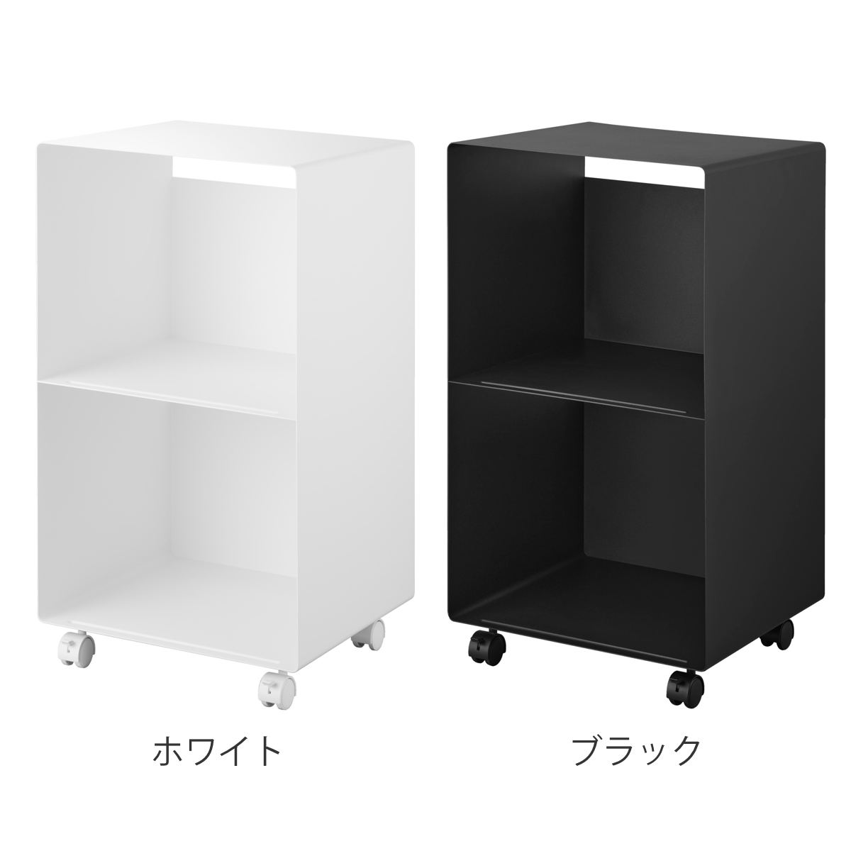 山崎実業 tower レコードラック タワー ( 4903208102292 タワーシリーズ ラック レコード 収納 ディスプレイラック 棚 スチール製 キャスター付き 飾り棚 見せる収納 飾る レコードプレーヤー 大容量 ) 【ブラック】 ブラック