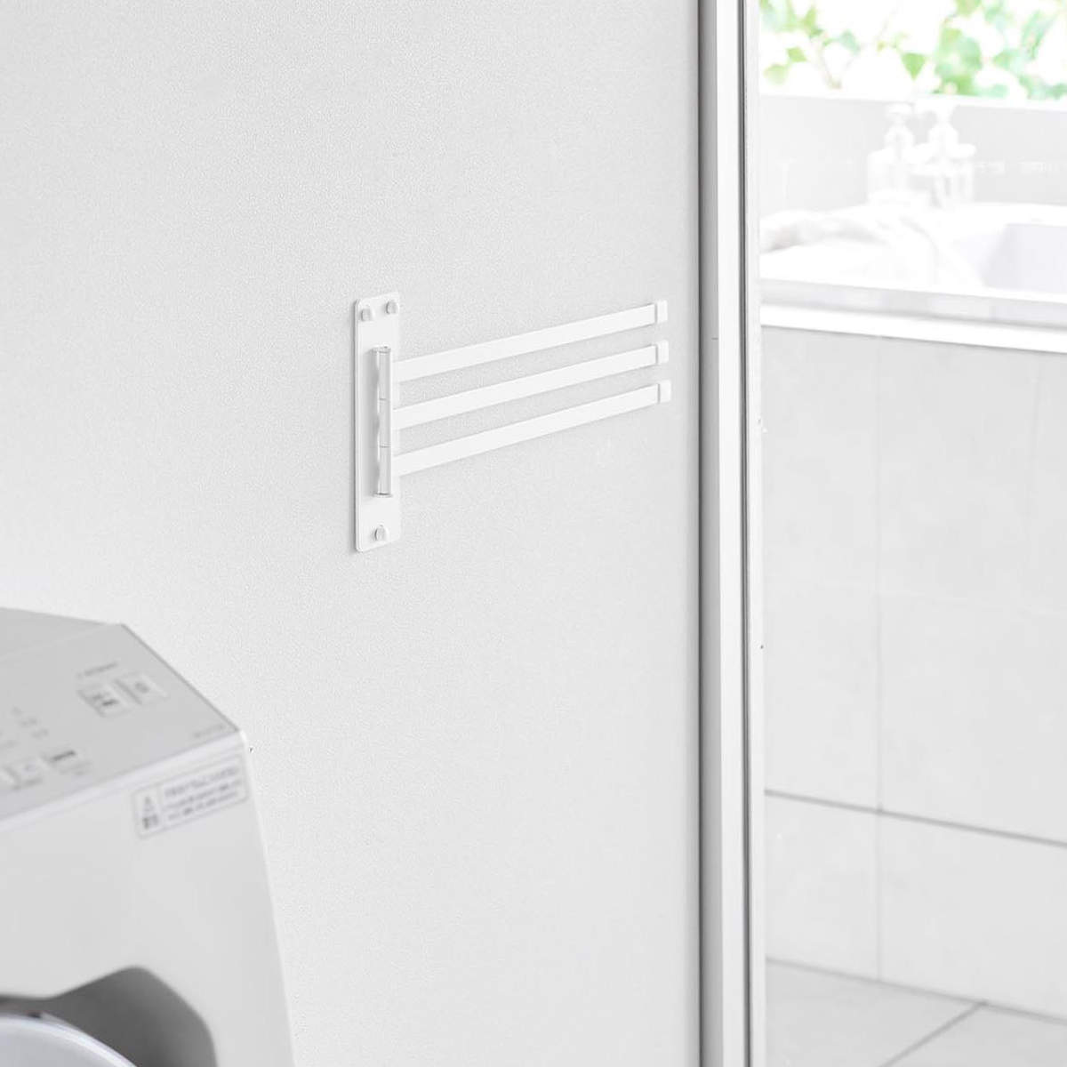 山崎実業 tower ウォールタオルハンガー タワー 3連 石こうボード壁対応 ( 4903208100984 タワーシリーズ タオルハンガー 3連ハンガー 3連タオルハンガー タオル ハンガー たおる掛け 石こうボード壁 ) 【ホワイト】 ホワイト