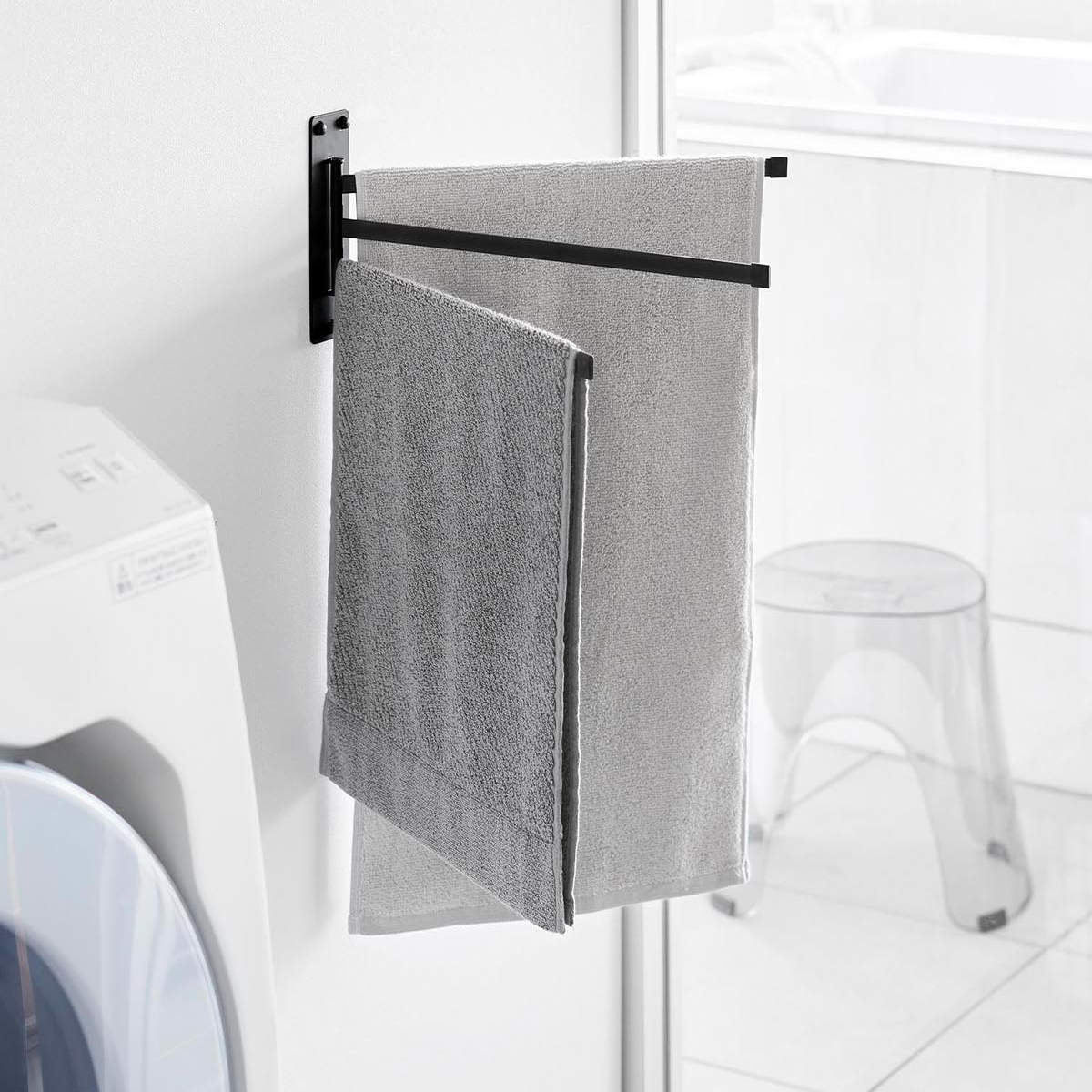 山崎実業 tower ウォールタオルハンガー タワー 3連 石こうボード壁対応 ( 4903208100984 タワーシリーズ タオルハンガー 3連ハンガー 3連タオルハンガー タオル ハンガー たおる掛け 石こうボード壁 ) 【ホワイト】 ホワイト