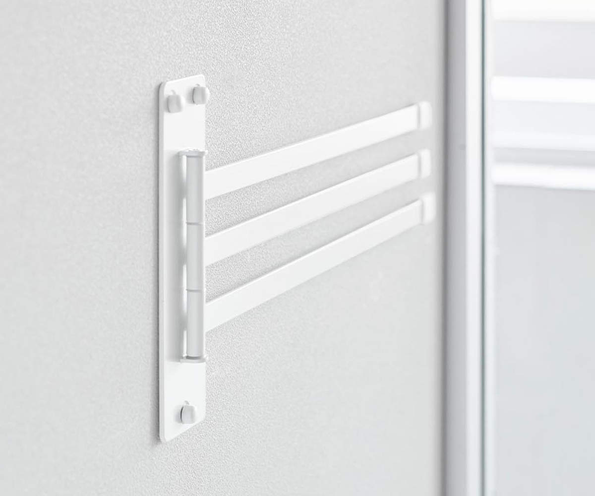 山崎実業 tower ウォールタオルハンガー タワー 3連 石こうボード壁対応 ( 4903208100984 タワーシリーズ タオルハンガー 3連ハンガー 3連タオルハンガー タオル ハンガー たおる掛け 石こうボード壁 ) 【ホワイト】 ホワイト