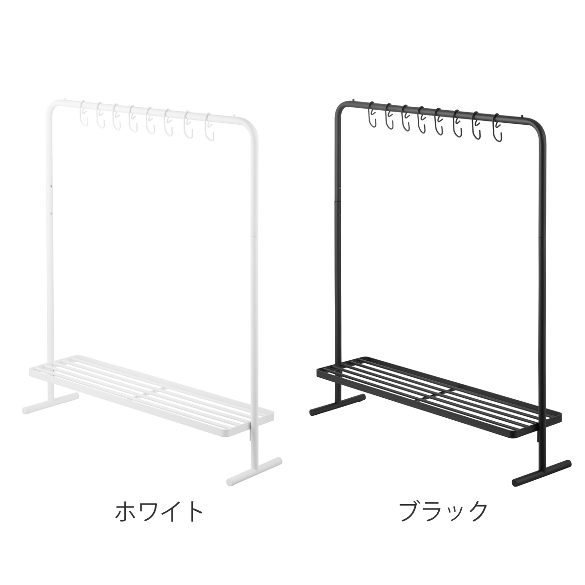 山崎実業 tower バッグ収納ラック タワー ( 4903208101578 タワーシリーズ バッグ収納 ラック 収納ラック バッグ カバン かばん 吊るす 吊り下げ ハンガーラック 鞄 スリム コンパクト ) 【ブラック】 ブラック