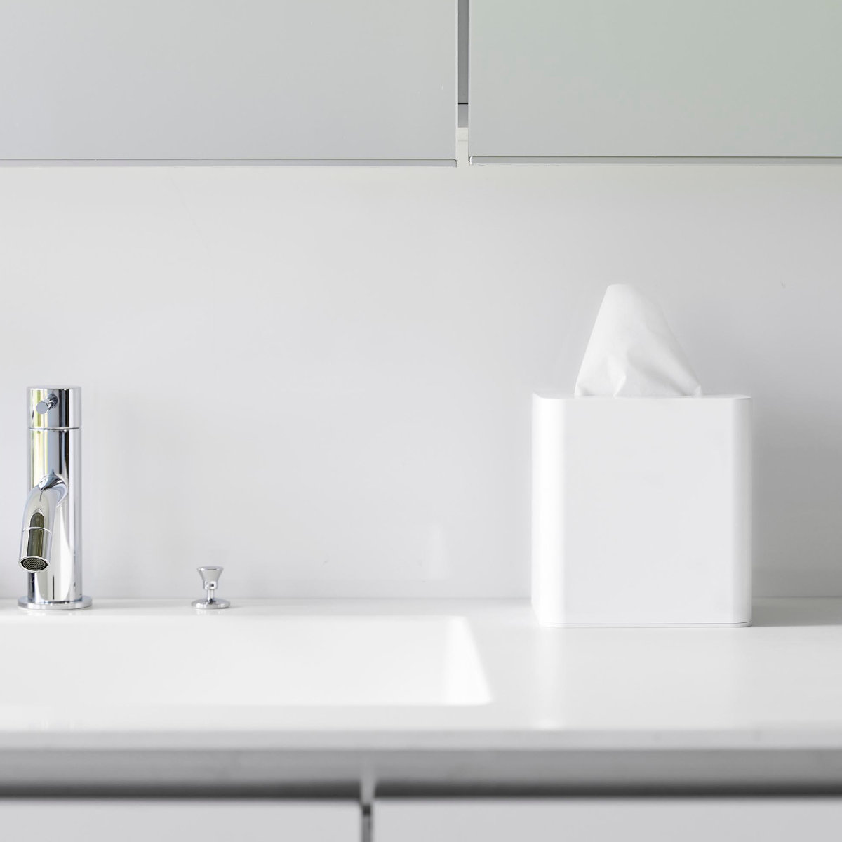 山崎実業 tower コンパクトティッシュケース スクエア タワー ( 4903208100540 タワーシリーズ コンパクト ティッシュケース ティッシュボックス ティッシュカバー ティッシュ スクエアティッシュケース 四角形 ) 【ブラック】 ブラック