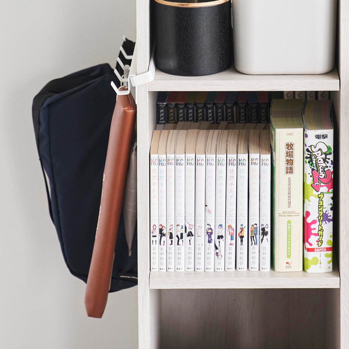 山崎実業 smart カラーボックスに差し込めるフック5連 スマート ( 4903208100700 スマートシリーズ 5連フック フック カラーボックス用 カラーボックスに差し込める 5連タイプ 収納 浮かせる収納 浮かせて収納 ) 【ホワイト】 ホワイト