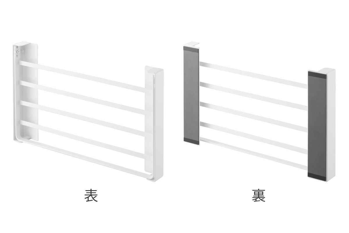 山崎実業 tower 使いやすい高さに開くマグネット洗濯機横折り畳み棚 タワー ( 4903208100199 タワーシリーズ 洗濯機横 折り畳み棚 マグネット ランドリー 一時置き 洗面所 磁石 有効活用 洗濯機 ラック ) 【ブラック】 ブラック