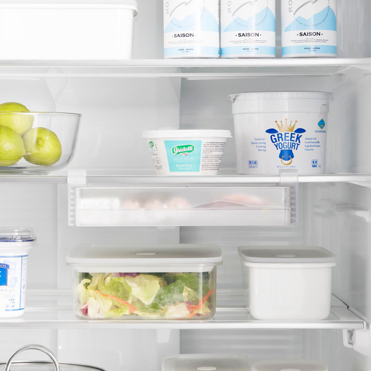 山崎実業 tower 冷蔵庫中棚下高さ調節ラック タワー L ( 4903208101103 タワーシリーズ 冷蔵庫中 棚下収納ラック 高さ調節可能 冷蔵庫 棚下 高さ調節できる 収納ラック 冷蔵庫整理 引き出し式 吊り下げ 収納 ) 【ブラック】 ブラック