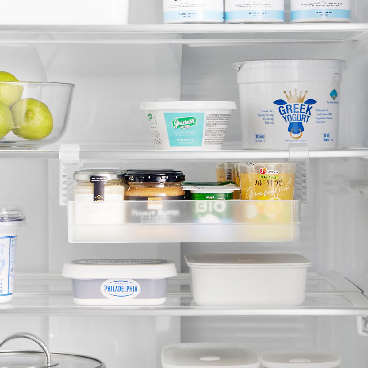 山崎実業 tower 冷蔵庫中棚下高さ調節卵ラック タワー L ( 4903208101127 タワーシリーズ 卵ラック 冷蔵庫中 棚下収納ラック 高さ調節可能 冷蔵庫 棚下 高さ調節できる 吊り下げ 収納 卵収納 たまご 卵 玉子 ) 【ホワイト】 ホワイト