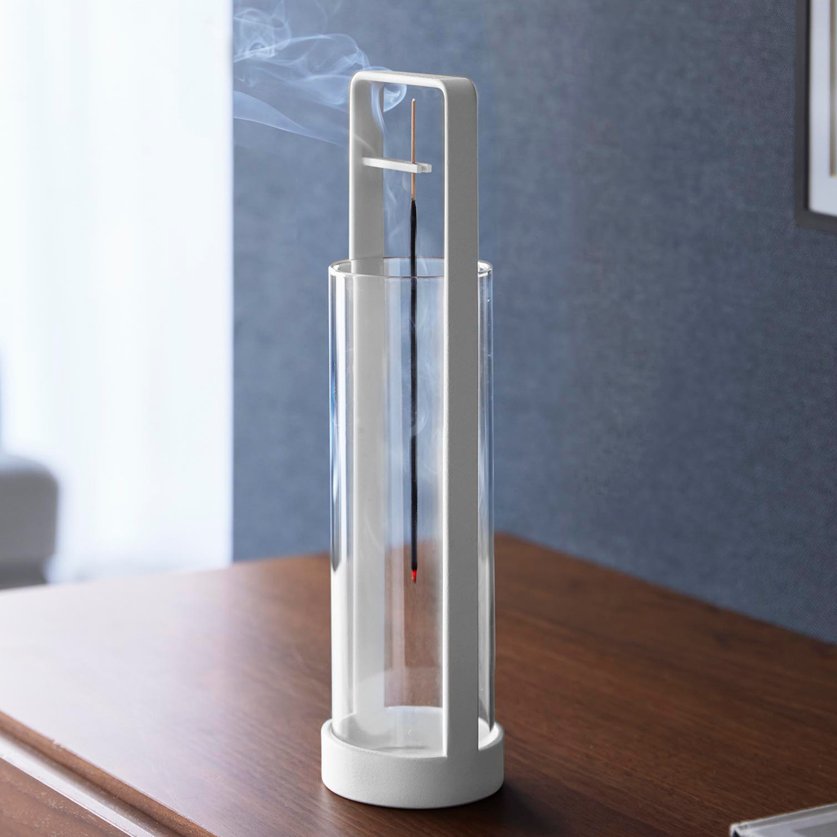 山崎実業 tower お香スタンド タワー 灰飛び防止カバー付き ( 4903208100137 タワーシリーズ お香立て インセンスホルダー 吊り下げ型 スタンド 線香立て 香立て 香炉 香 灰飛び防止 お香 インセンス ) 【ホワイト】 ホワイト