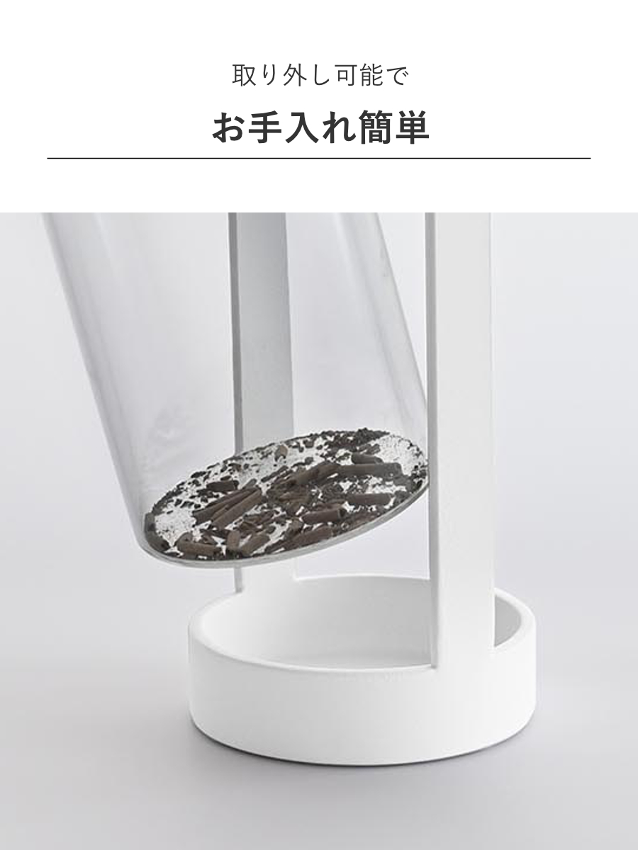 山崎実業 tower お香スタンド タワー 灰飛び防止カバー付き ( 4903208100137 タワーシリーズ お香立て インセンスホルダー 吊り下げ型 スタンド 線香立て 香立て 香炉 香 灰飛び防止 お香 インセンス ) 【ホワイト】 ホワイト