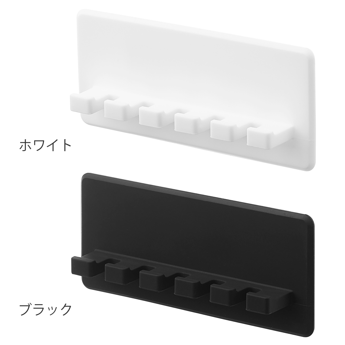 山崎実業 tower シリコーン吸盤歯ブラシホルダー タワー 5連 ( 4903208102988 タワーシリーズ シリコーン吸盤 歯ブラシホルダー シリコーン 吸盤 歯ブラシ ホルダー フック 浮かせて収納 浮かせる収納 5連ホルダー ) 【ブラック】 ブラック