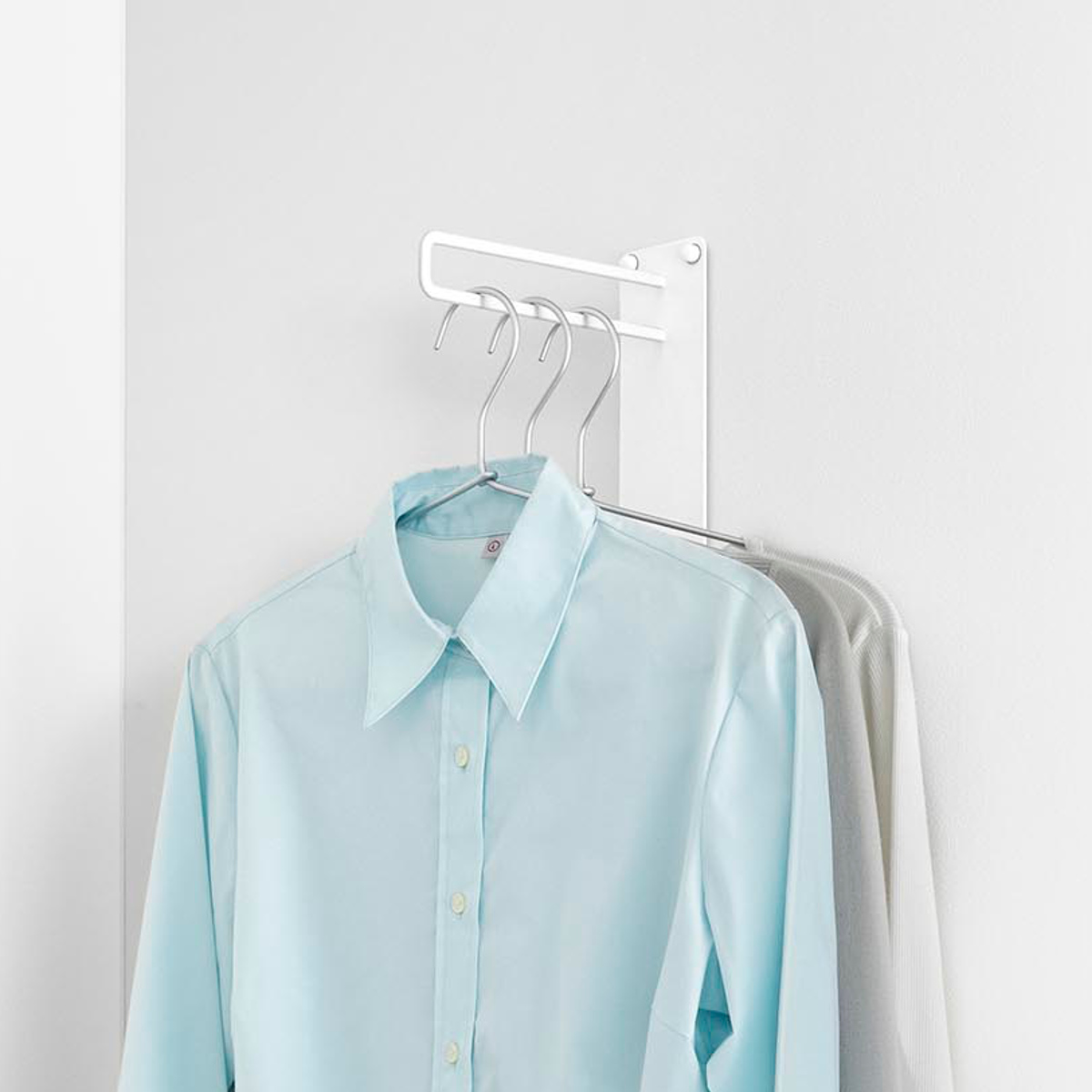 山崎実業 tower 壁付けちょい干しハンガー タワー ( 4903208103879 タワーシリーズ 室内物干し 室内干し 部屋干し 壁付け ちょい干し ハンガー 壁面 壁面設置 物干し 室内 取付簡単 省スペース 一時置き ) 【ブラック】 ブラック