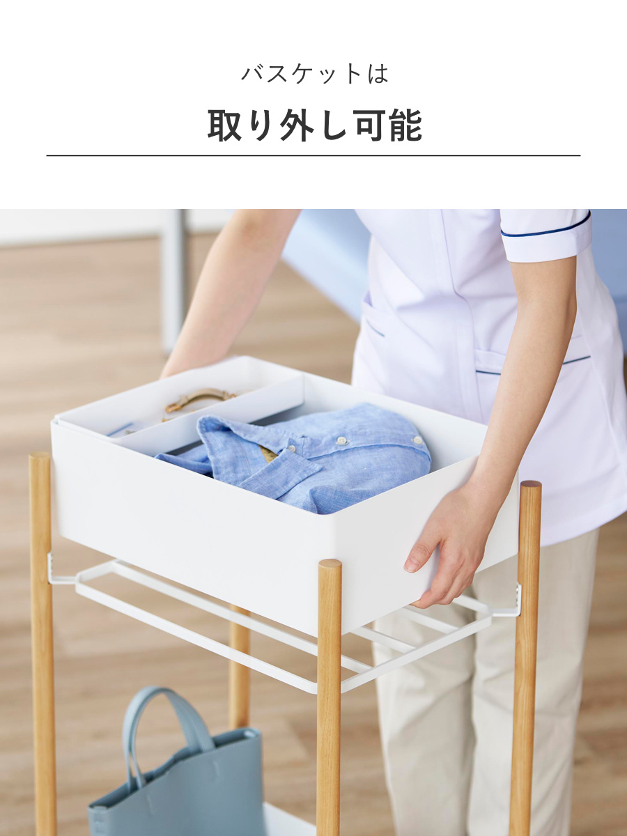 山崎実業 RIN 小物トレー付き収納ワゴン 2段 リン ( 4903208101790 リンシリーズ 収納ワゴン 2段ワゴン 小物トレー 収納 ワゴン コンパクト キャスター付き 収納ラック ラック 二段 インテリア ) 【ブラウン】 ブラウン