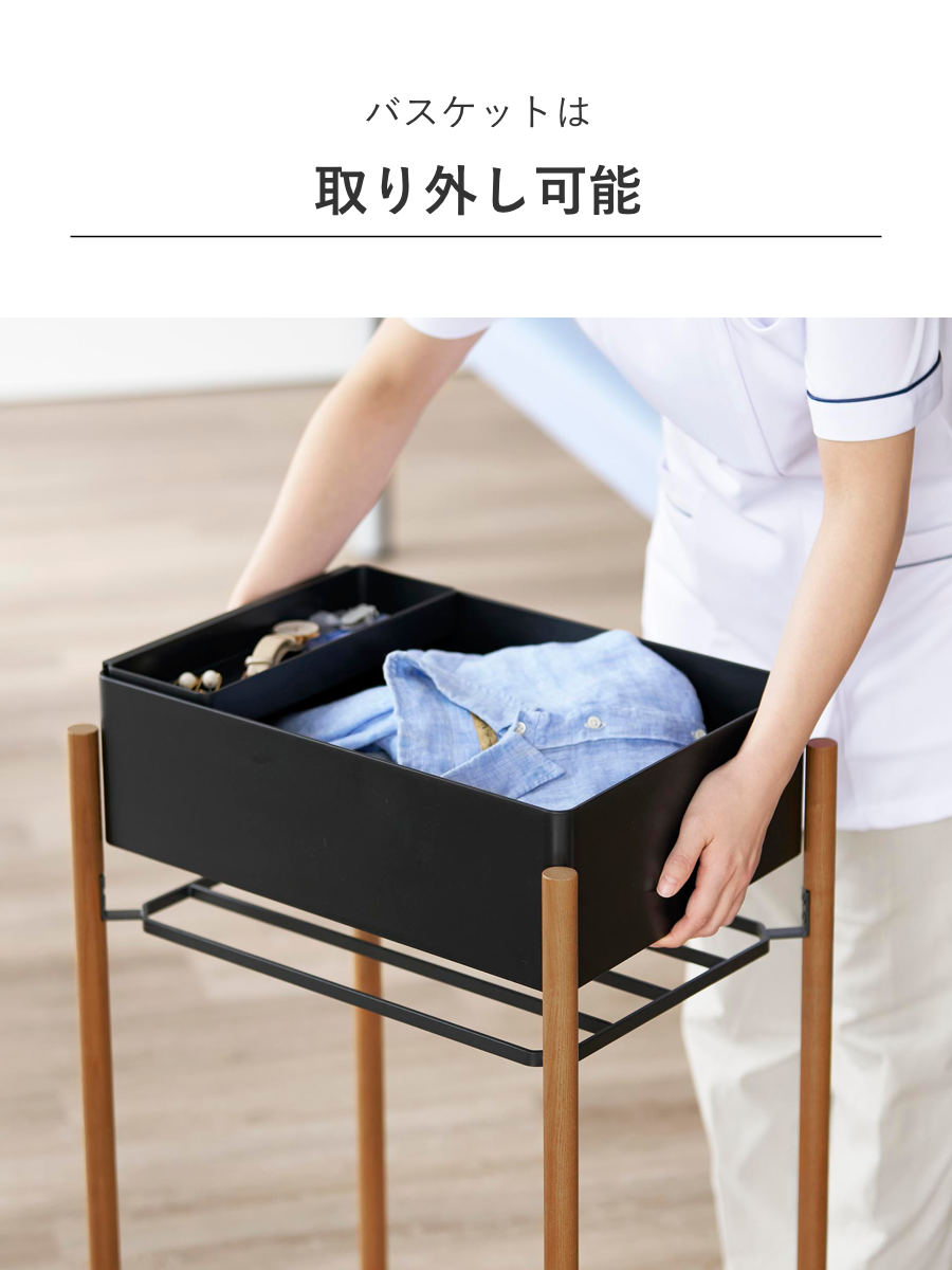 山崎実業 RIN 小物トレー付き下段が棚の収納ワゴン 2段 リン ( 4903208101813 リンシリーズ 収納ワゴン 2段ワゴン 小物トレー 収納 ワゴン コンパクト キャスター付き 収納ラック ラック 二段 棚 ) 【ブラウン】 ブラウン