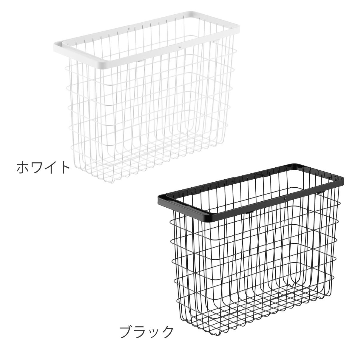 山崎実業 tower ランドリーワイヤーバスケット タワー スリム L ( 4903208100038 タワーシリーズ 洗濯かご 洗濯カゴ 洗濯物入れ ランドリー ワイヤー 脱衣かご 長方形 角型 スチール ワイヤーバスケット ) 【ブラック】 ブラック