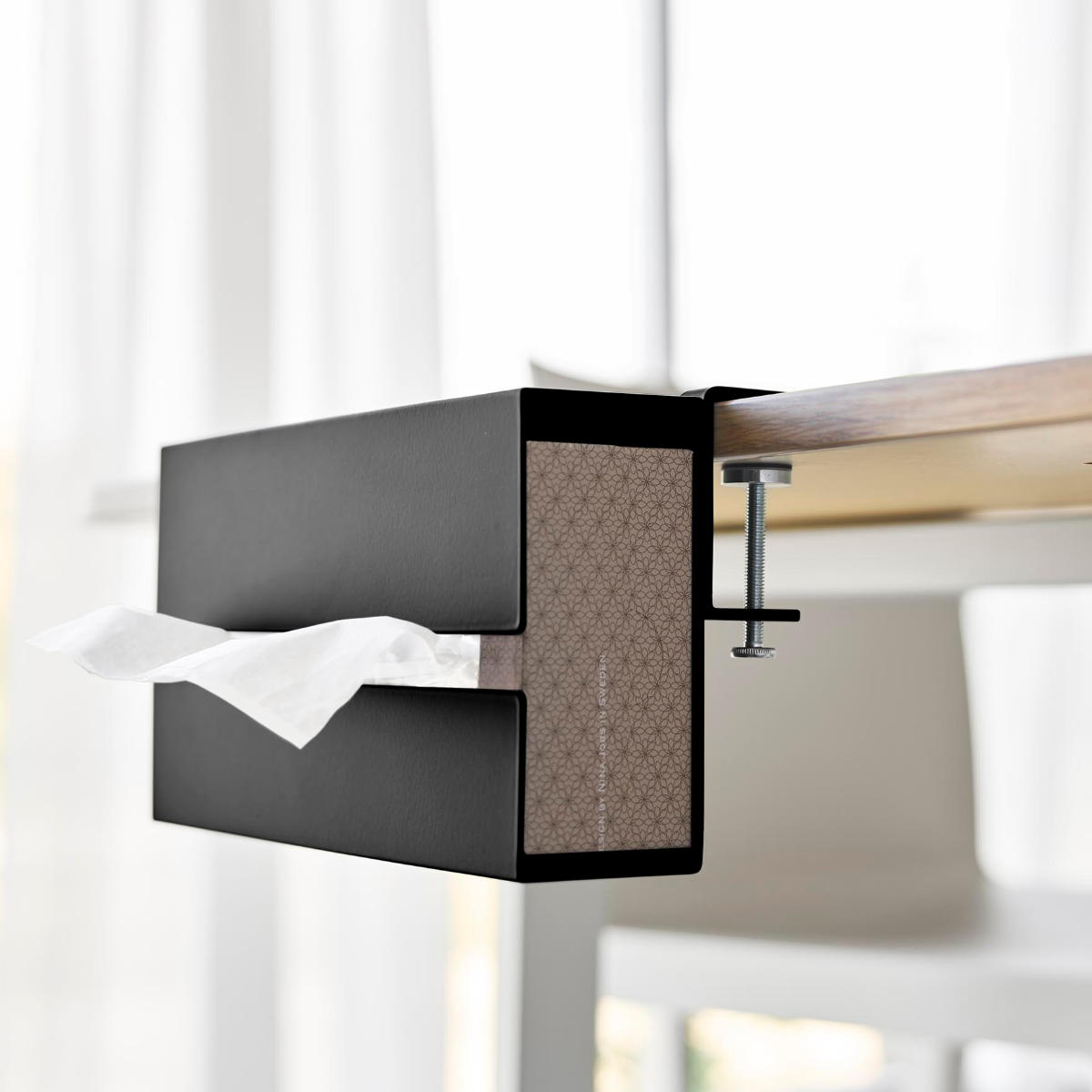 山崎実業 tower テーブル横ティッシュケース タワー ( 4903208103718 タワーシリーズ ティッシュケース ティッシュペーパー テーブル横 ティッシュ ケース テーブルサイド 交換しやすい ティッシュカバー ) 【ブラック】 ブラック