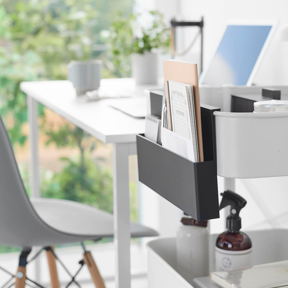 山崎実業 tower 引っ掛け収納ホルダー タワー ( 4903208103855 タワーシリーズ 収納ケース 引っ掛け 収納 浮かせる収納 浮かせて収納 収納ホルダー 小物入れ 小物収納 小物整理 ) 【ブラック】 ブラック