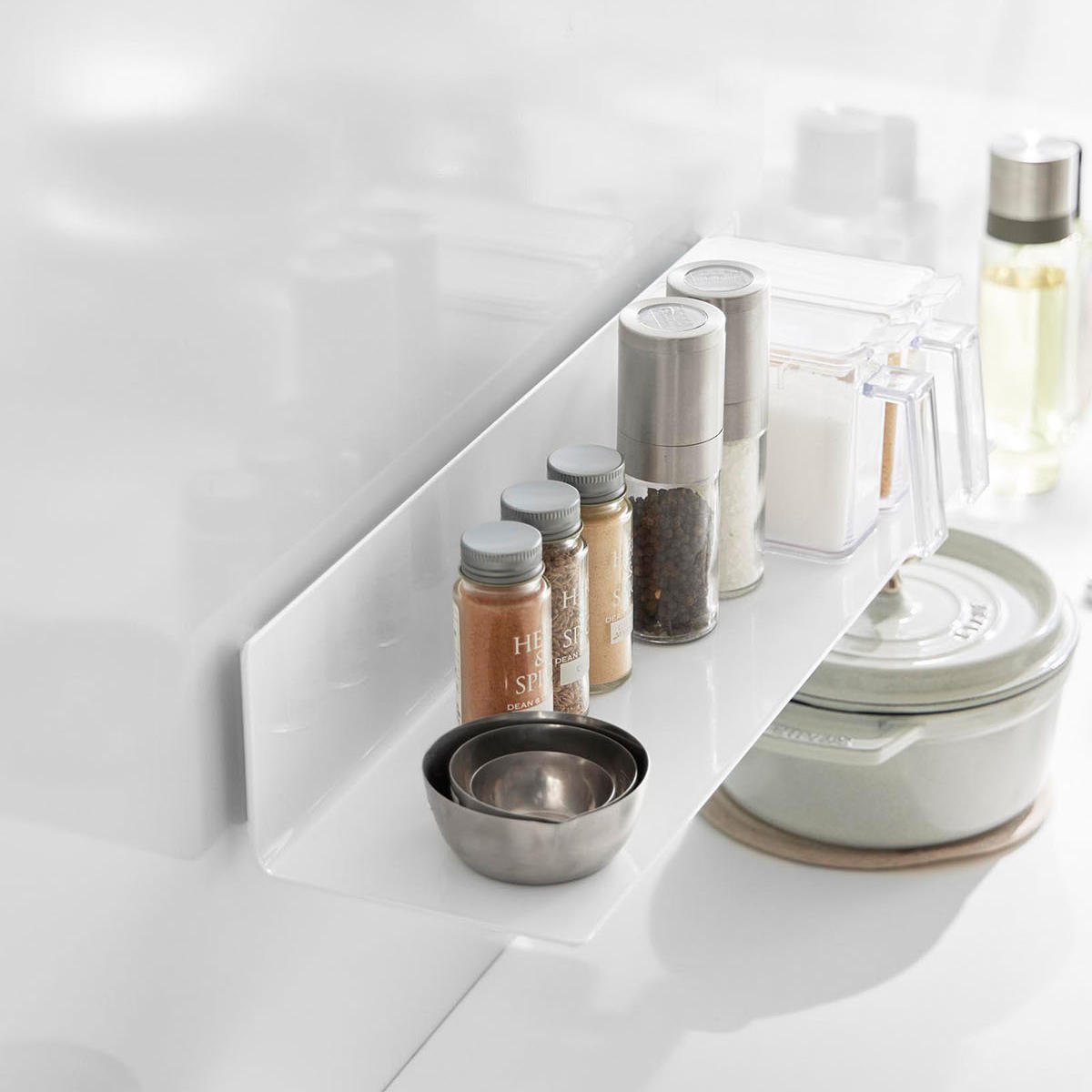 山崎実業 tower フィルムフックキッチン棚 タワー ワイド ( 4903208104104 タワーシリーズ 棚 キッチン 調味料ラック 壁面 キッチン収納 洗面所 壁面収納 ) 【ブラック】 ブラック