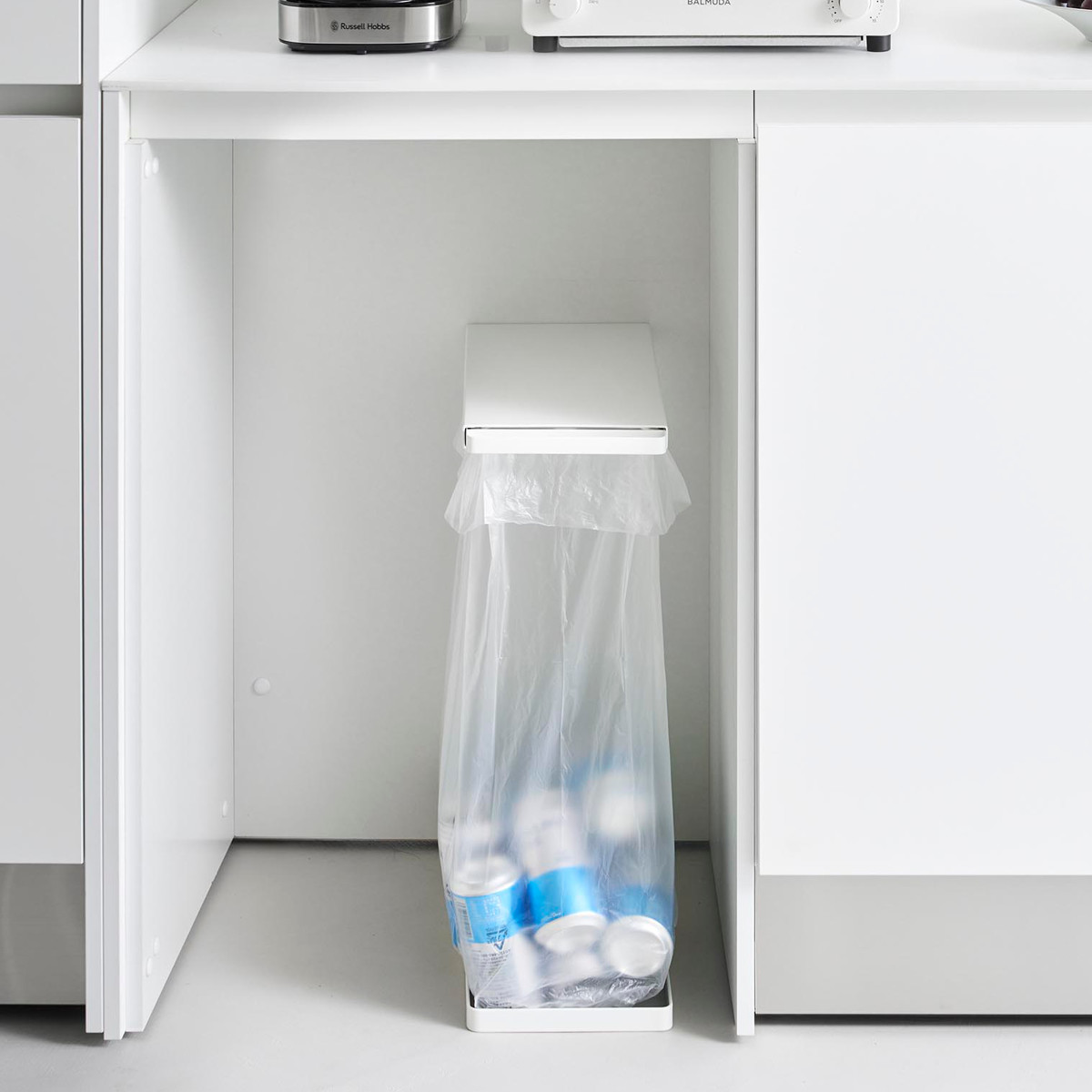 山崎実業 tower 引き出す分別ゴミ袋ホルダー タワー スリム 45L ( 4903208102643 タワーシリーズ 分別 ゴミ袋ホルダー 45l ごみ箱 45リットル 分別ゴミ箱 ゴミ袋 ホルダー スリムサイズ レジ袋スタンド ) 【ブラック】 ブラック