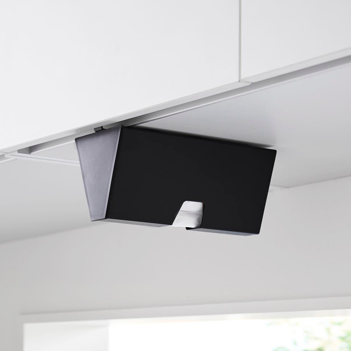 山崎実業 tower 戸棚下プラスチックバッグケース タワー ( 4903208102520 タワーシリーズ プラスチックバッグケース 収納ケース 収納 戸棚下 プラスチック バッグケース アイラップ アイラップケース ) 【ブラック】 ブラック