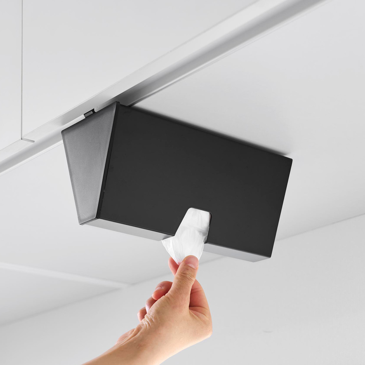 山崎実業 tower 戸棚下プラスチックバッグケース タワー ( 4903208102520 タワーシリーズ プラスチックバッグケース 収納ケース 収納 戸棚下 プラスチック バッグケース アイラップ アイラップケース ) 【ブラック】 ブラック