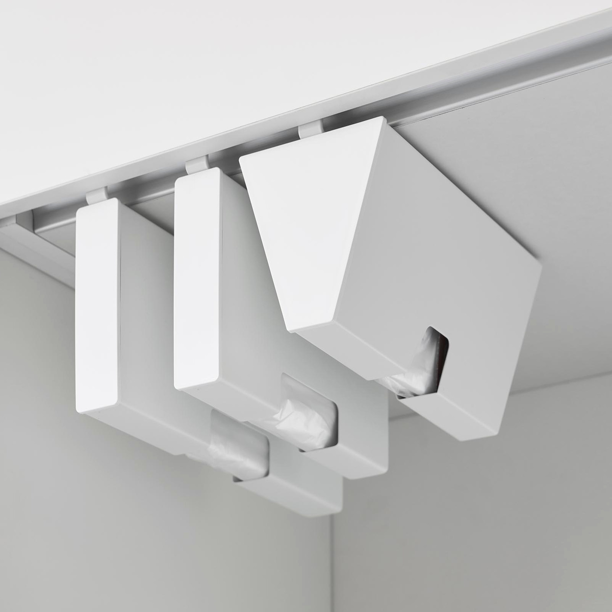 山崎実業 tower 戸棚下プラスチックバッグケース タワー ( 4903208102520 タワーシリーズ プラスチックバッグケース 収納ケース 収納 戸棚下 プラスチック バッグケース アイラップ アイラップケース ) 【ブラック】 ブラック