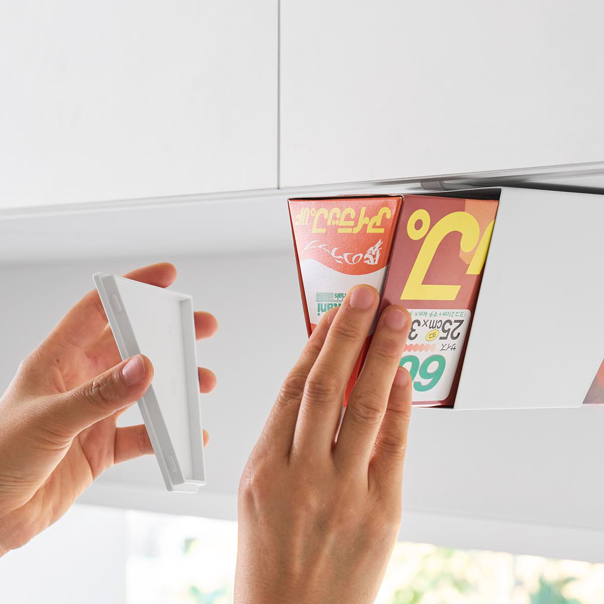 山崎実業 tower 戸棚下プラスチックバッグケース タワー ( 4903208102520 タワーシリーズ プラスチックバッグケース 収納ケース 収納 戸棚下 プラスチック バッグケース アイラップ アイラップケース ) 【ブラック】 ブラック