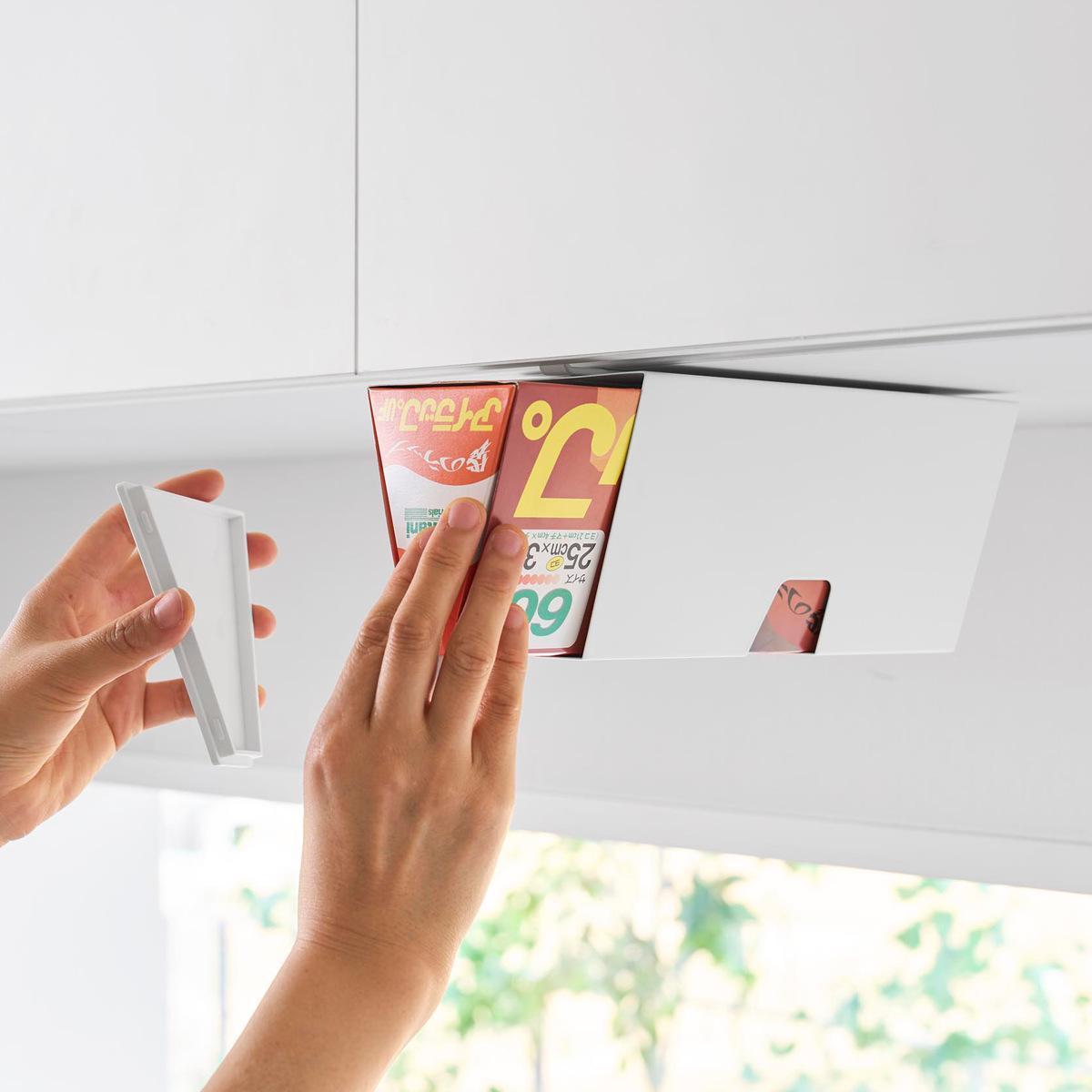 山崎実業 tower 戸棚下プラスチックバッグケース タワー ( 4903208102520 タワーシリーズ プラスチックバッグケース 収納ケース 収納 戸棚下 プラスチック バッグケース アイラップ アイラップケース ) 【ブラック】 ブラック