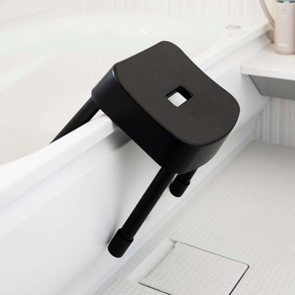 山崎実業 MIST マグネット風呂イス SH30+マグネット手おけ 2点セット ミスト ( 4903208017237 バスチェア 座面高30cm 洗面器 手桶 壁面 浮かせる ホワイト ブラック ) 【ホワイト】 ホワイト