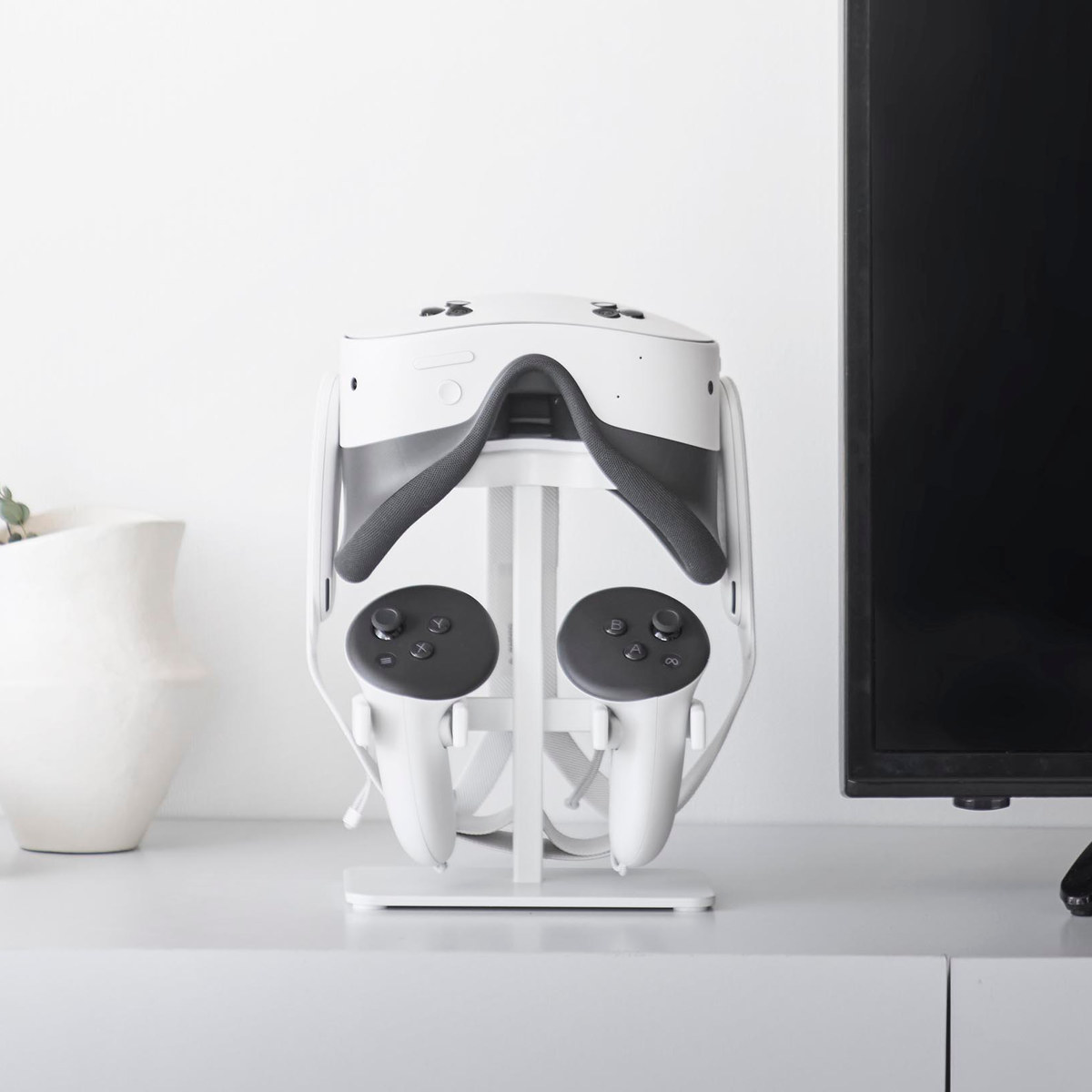 山崎実業 smart 伸縮VRゴーグル&コントローラー収納ラック スマート ( 4903208102445 スマートシリーズ VRゴーグル収納 コントローラー収納 ラック 伸縮 伸縮式 VRゴーグル コントローラー 収納ラック ゲーム ) 【ブラック】 ブラック