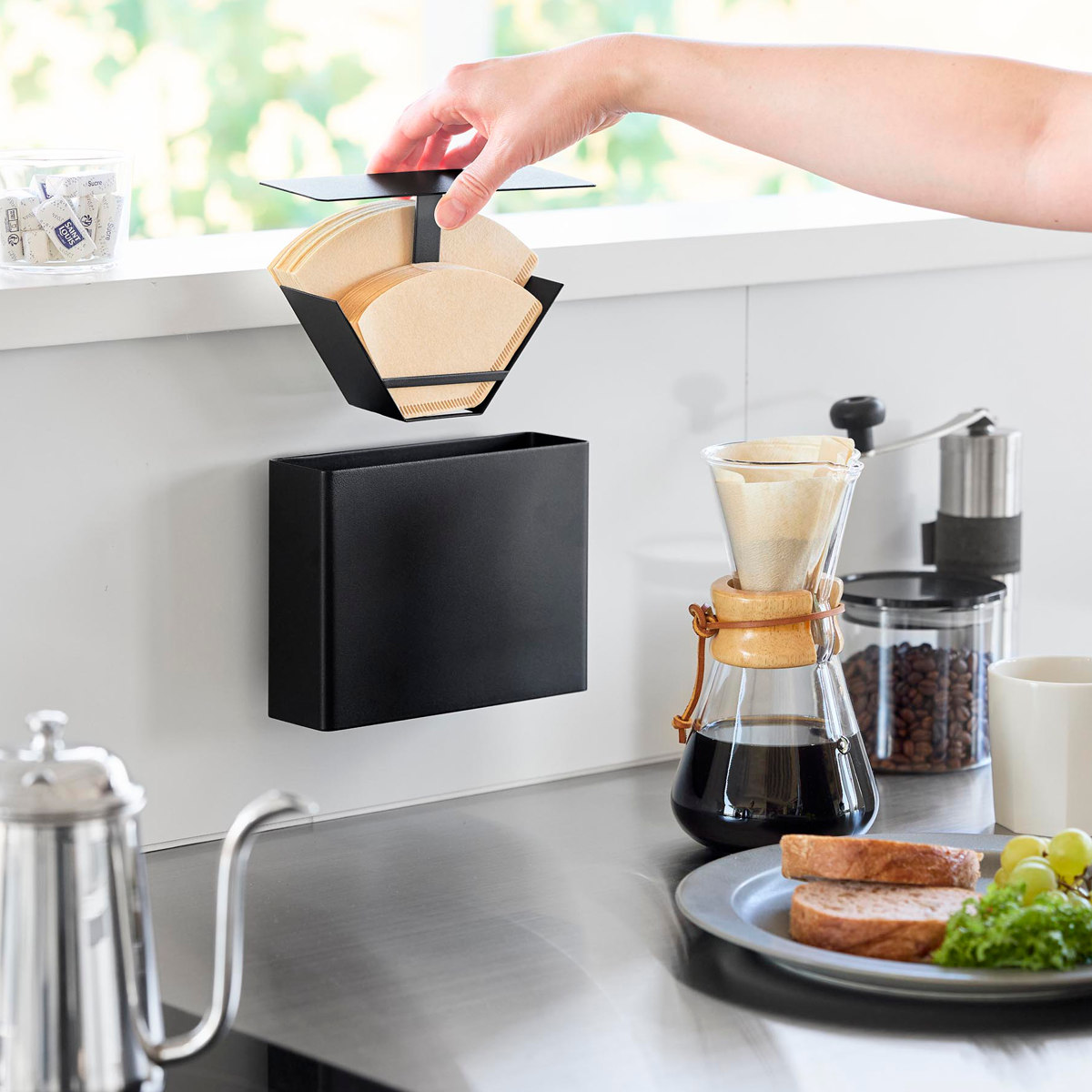 山崎実業 tower マグネットコーヒーペーパーフィルターケース タワー ( 4903208103305 タワーシリーズ コーヒーペーパーフィルターケース 磁石 マグネット コーヒー ペーパーフィルター ケース 紙フィルター ) 【ホワイト】 ホワイト