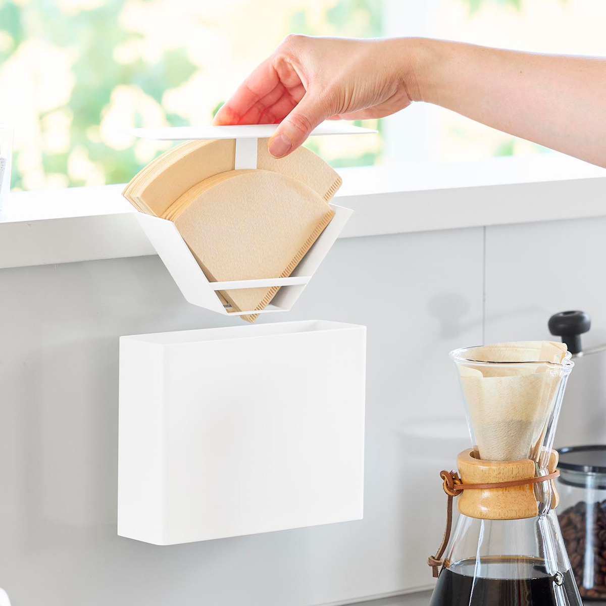 山崎実業 tower マグネットコーヒーペーパーフィルターケース タワー ( 4903208103305 タワーシリーズ コーヒーペーパーフィルターケース 磁石 マグネット コーヒー ペーパーフィルター ケース 紙フィルター ) 【ホワイト】 ホワイト