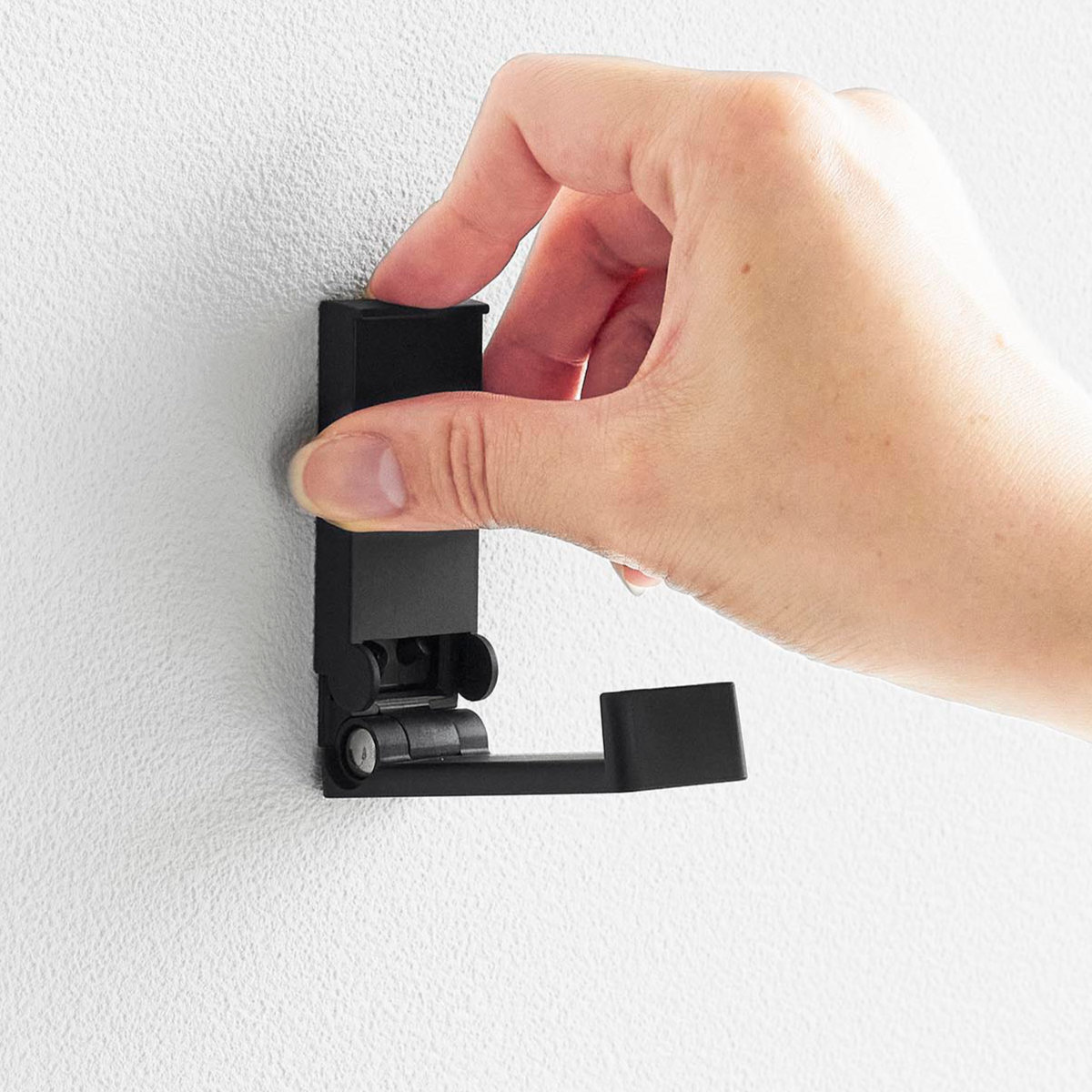 山崎実業 tower 壁付け折り畳みフック タワー 2個組 ( 4903208105514 タワーシリーズ フック 折りたたみフック 折りたたみ式フック 収納 折りたたみ コート 折りたためる 壁面 壁面収納 バッグ 帽子 ) 【ブラック】 ブラック