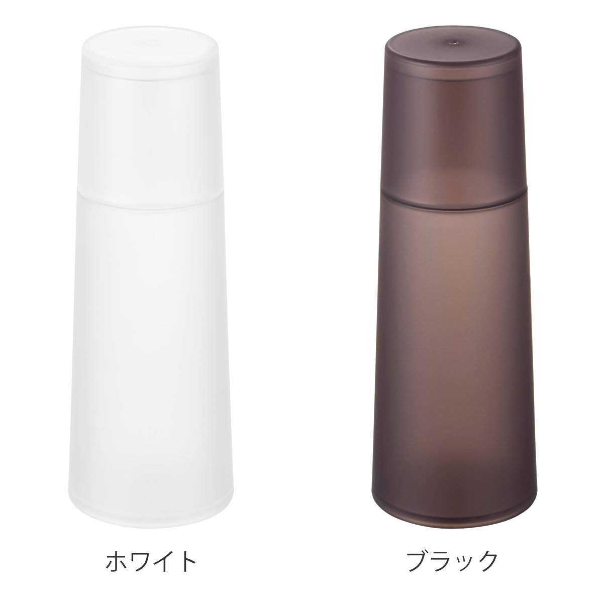 山崎実業 tower ベッドサイドカラフェ タワー ( 4903208107570 タワーシリーズ カラフェ ピッチャー 水差し 水入れ ベッド 寝室 就寝時 水分補給 ウォーターカラフェ ) 【ブラック】 ブラック