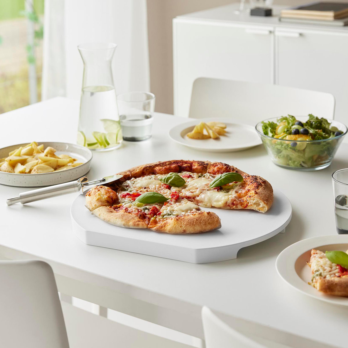 山崎実業 tower 食洗機対応マグネット抗菌まな板 タワー ラウンド L ( 4903208106245 タワーシリーズ まな板 抗菌 マグネット式 まないた マナイタ 俎板 食洗機対応 抗菌まな板 磁石 半円 円形 丸まな板 ) 【ホワイト】 ホワイト