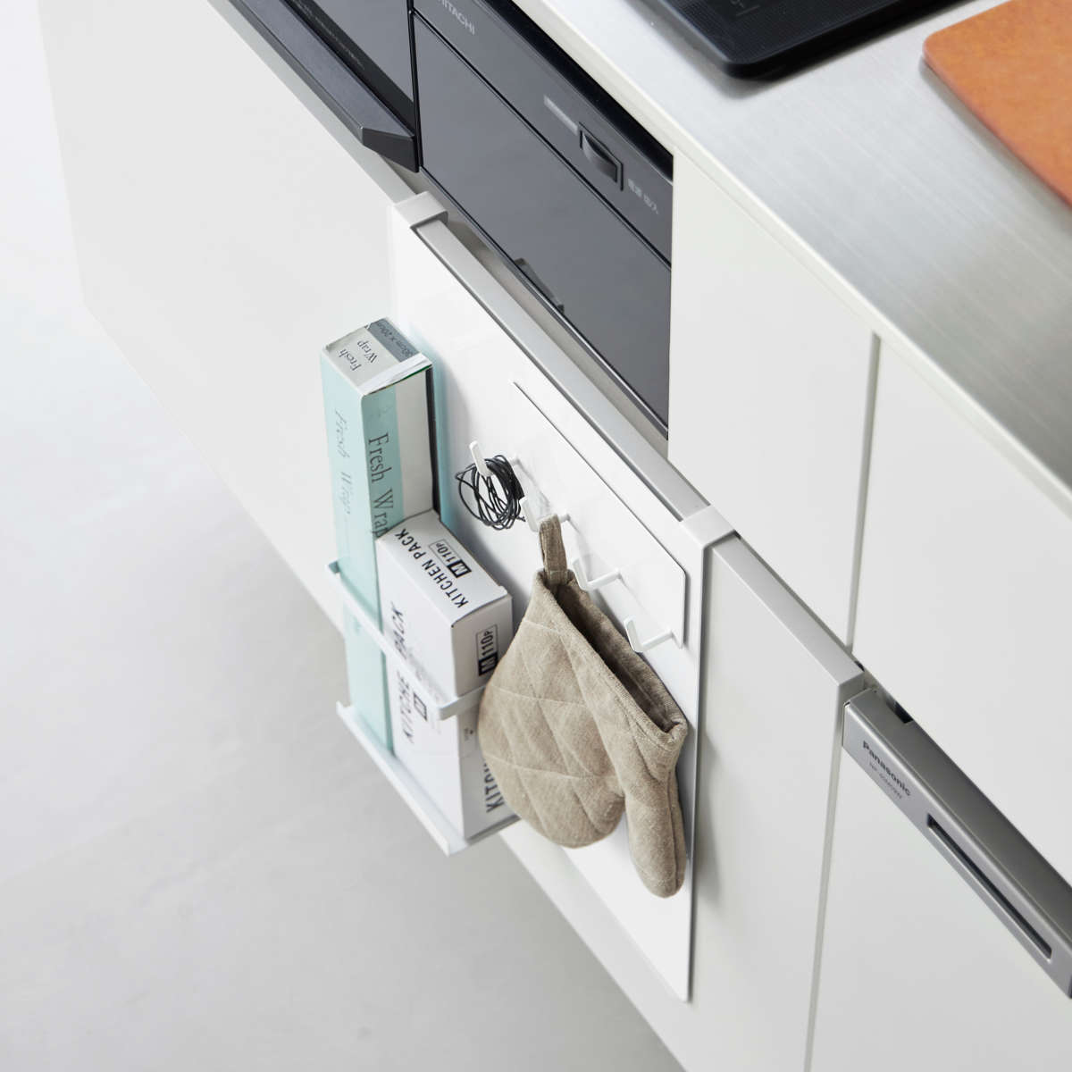 山崎実業 tower シンク扉スチールパネル タワー ( 4903208107839 タワーシリーズ スチールパネル キッチン 収納 マグネットボード シンク扉 パネル マグネット収納 キッチン収納 ) 【ブラック】 ブラック