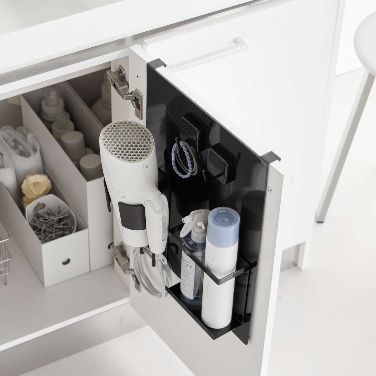 山崎実業 tower シンク扉スチールパネル タワー ( 4903208107839 タワーシリーズ スチールパネル キッチン 収納 マグネットボード シンク扉 パネル マグネット収納 キッチン収納 ) 【ブラック】 ブラック