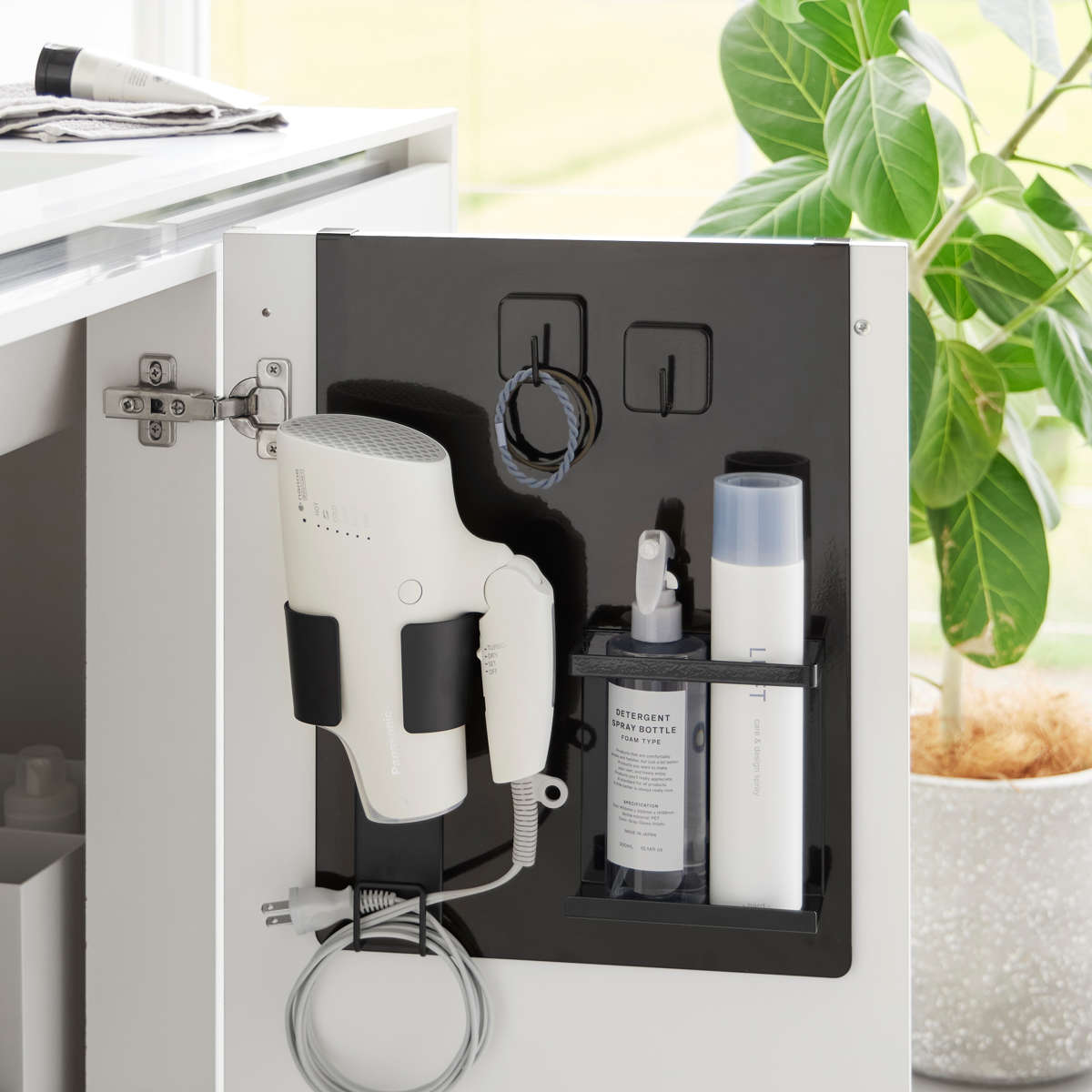 山崎実業 tower シンク扉スチールパネル タワー ( 4903208107839 タワーシリーズ スチールパネル キッチン 収納 マグネットボード シンク扉 パネル マグネット収納 キッチン収納 ) 【ブラック】 ブラック