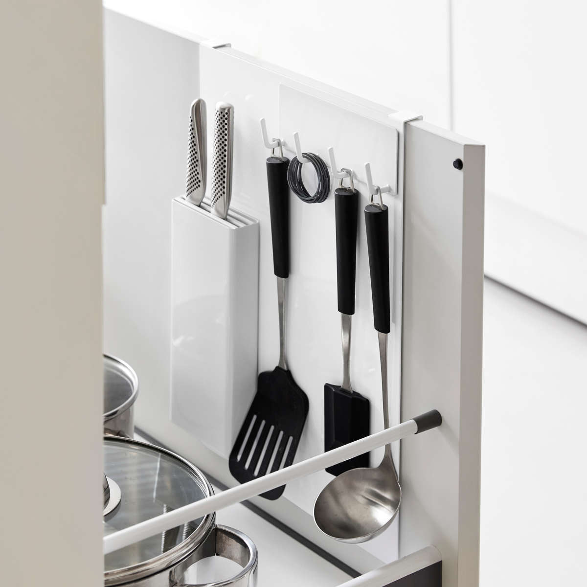 山崎実業 tower シンク扉スチールパネル タワー ( 4903208107839 タワーシリーズ スチールパネル キッチン 収納 マグネットボード シンク扉 パネル マグネット収納 キッチン収納 ) 【ブラック】 ブラック