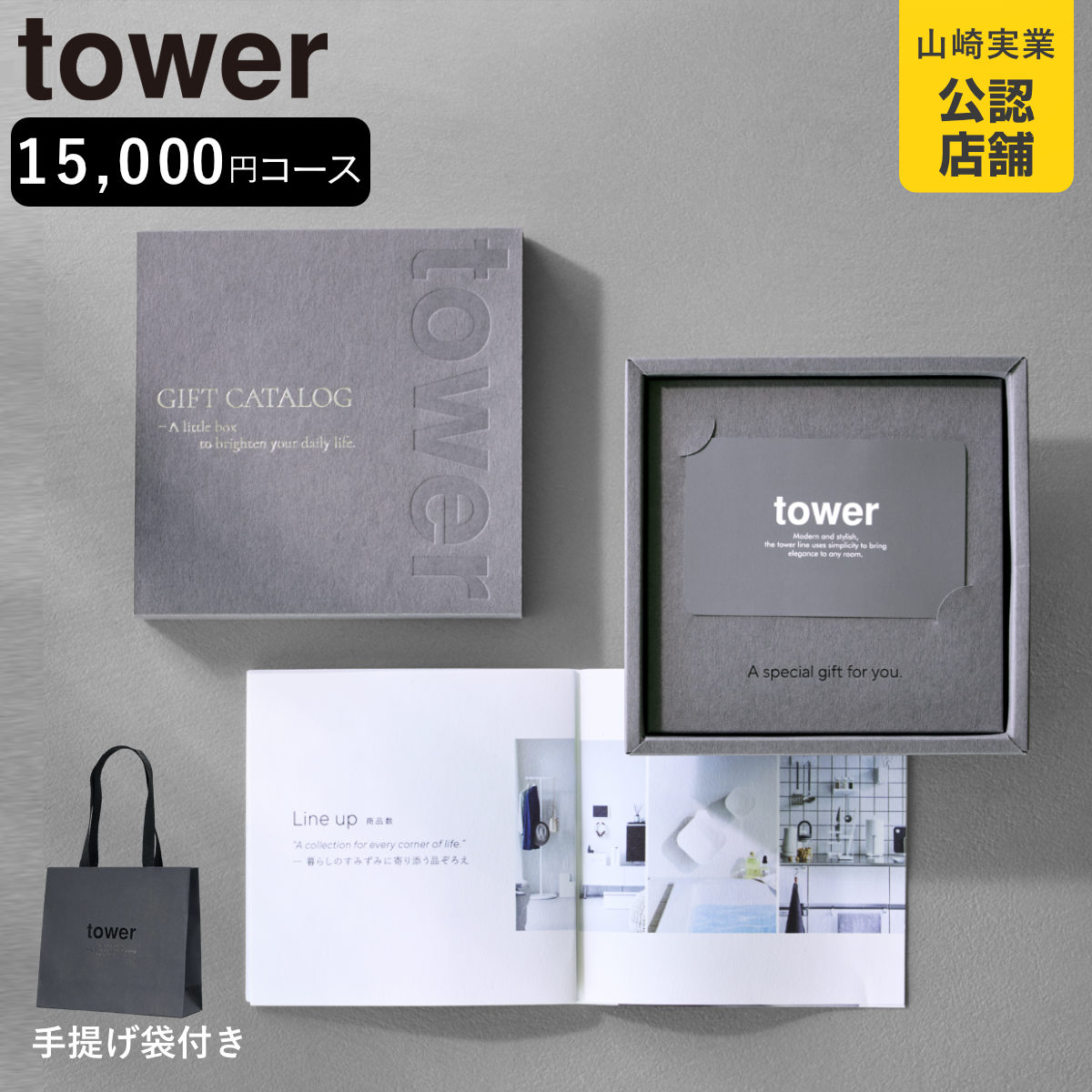 山崎実業 tower カタログギフト DGY 紙袋セット タワー