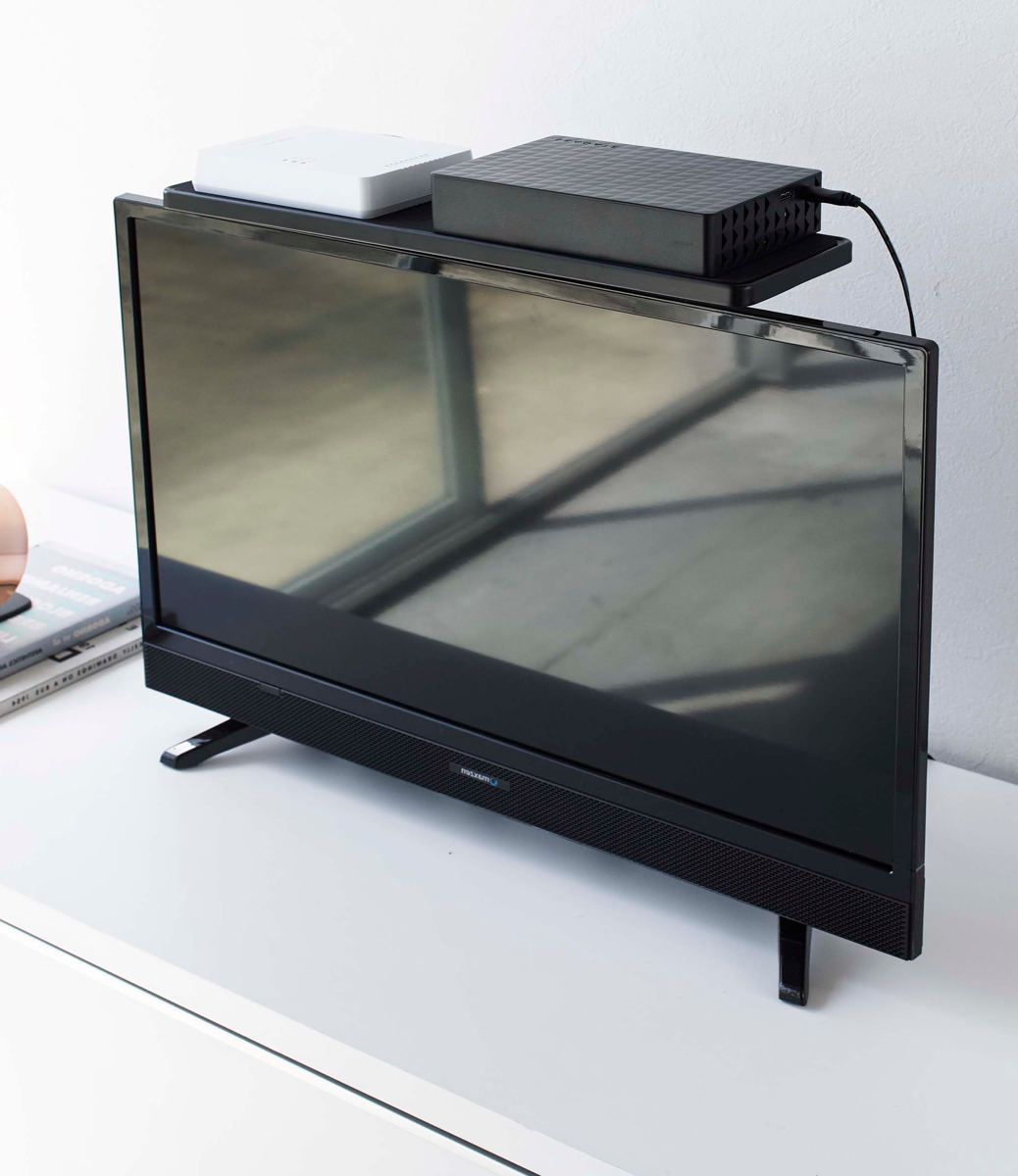 山崎実業 smart テレビ上ラック スマート ワイド40 ( 4903208048811 テレビ上 テレビ 上 テレビ上収納 収納ラック リモコン ルーター スピーカー 収納 TV リモコンラック 一時置き シンプル おしゃれ メガネ コントローラー ゲーム )