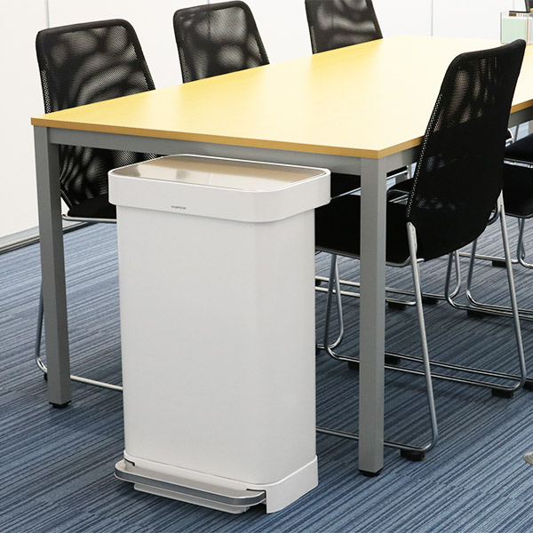 正規品 ゴミ箱 シンプルヒューマン ペダル式 ふた付き simplehuman 45L ホワイト レクタンギュラーステップダストボックス ( 分別 ごみ箱 キッチン スリム ダストボックス ステンレス おしゃれ 45 リットル )