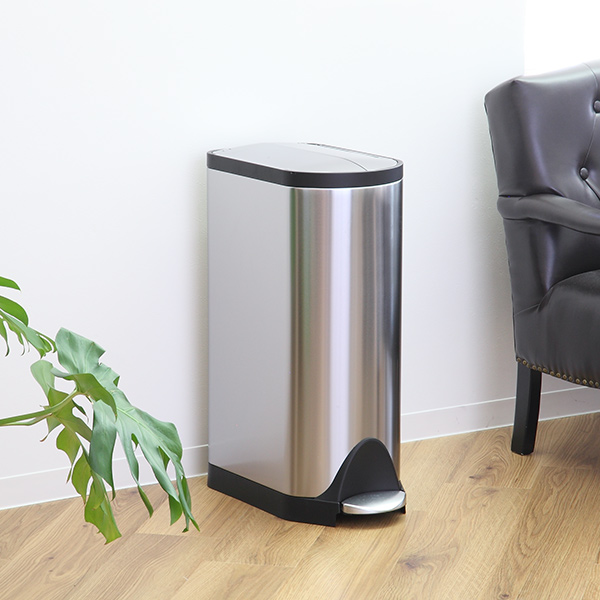 正規品 ゴミ箱 シンプルヒューマン simplehuman バタフライステップカン 30L ペダル式 ステンレス ( おしゃれ スリム ごみ箱 CW1824 ふた付き 縦型 ごみばこ ダストボックス 30 リットル キッチン )