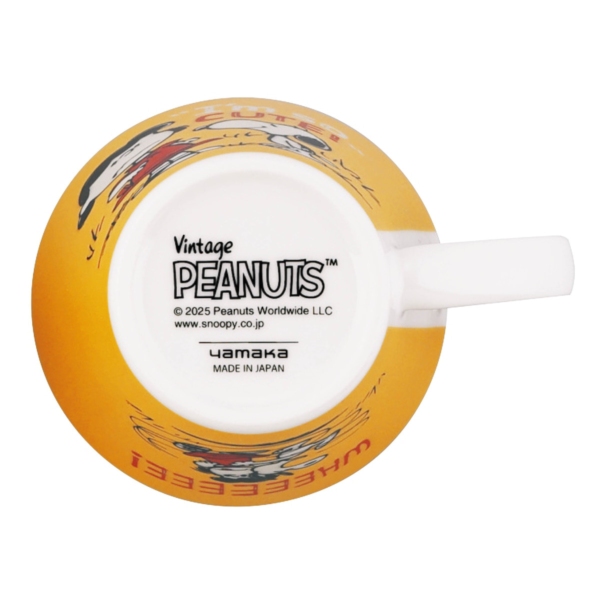 マグカップ マグ スヌーピー ( 340ml 電子レンジ対応 食洗機対応 磁器 日本製 マグコップ カップ 食器 コミックレトロ キャラクター かわいい プレゼント ギフト ) 【オレンジ】 オレンジ