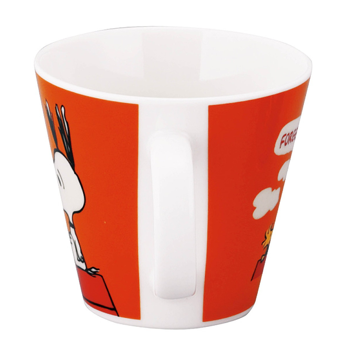 マグカップ マグ スヌーピー ( 340ml 電子レンジ対応 食洗機対応 磁器 日本製 マグコップ カップ 食器 コミックレトロ キャラクター かわいい プレゼント ギフト ) 【オレンジ】 オレンジ