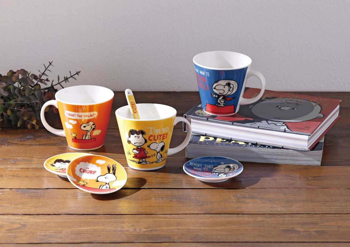 マグカップ マグ スヌーピー ( 340ml 電子レンジ対応 食洗機対応 磁器 日本製 マグコップ カップ 食器 コミックレトロ キャラクター かわいい プレゼント ギフト ) 【オレンジ】 オレンジ